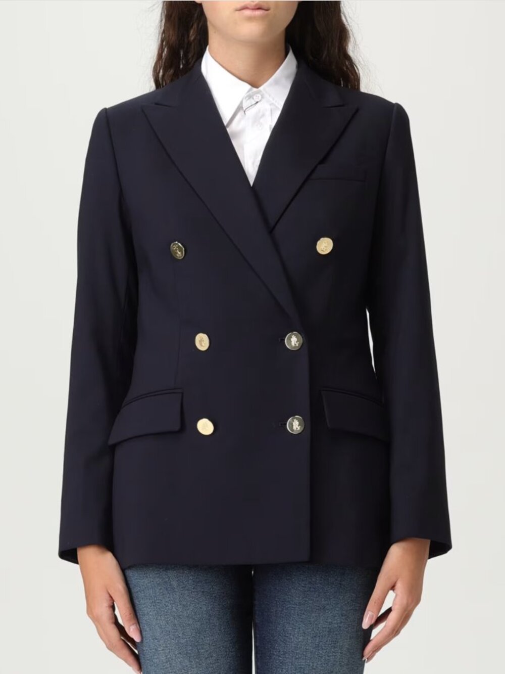 Lauren Ralph Lauren Double-Breasted Stretch Wool Blazer NWT 14